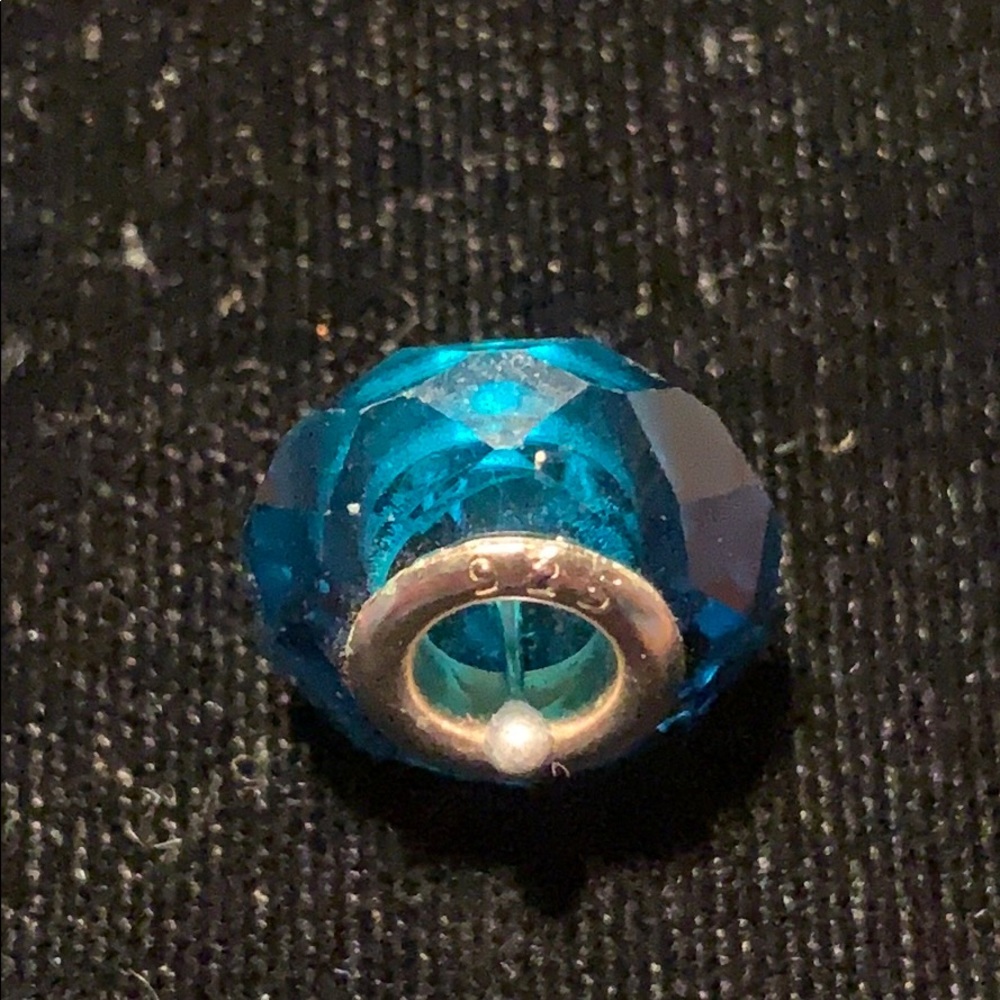Sterling Silver Murano Glass Bead Vintage